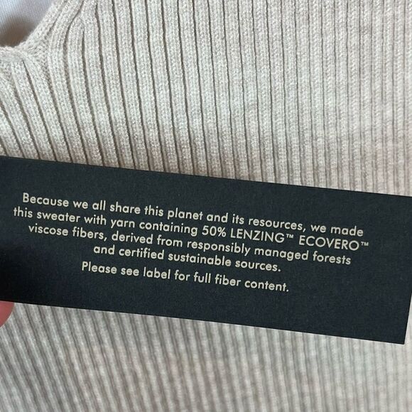 Banana Republic Women’s Lenzing Ecovero Serene Sweater Dress, V-Neck Size M, MWT - Picture 7 of 9